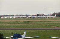 Norwich International Airport - North Side (left to right): SE-DSV, SE-DSU, SE-RJI, SE-DJN, VH-NUV, G-FBEG, G-LCYD, G-LCYV, G-LCAB, G-FBEH. - by Michael Pearce