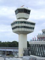 Tegel International Airport (closing in 2011) - airside view of tower at Berlin Tegel airport - by Ingo Warnecke