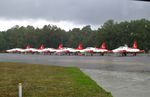 Kleine Brogel Air Base - Turkish Stars display team lined up in the pouring rain at the 2022 Sanicole Spottersday at Kleine Brogel air base - by Ingo Warnecke