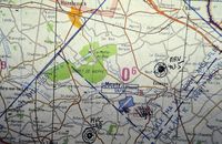 Merville Calonne Airport, Merville / Hazebrouck France (LFQT) - Map '90s
 - by Joannes Van mierlo