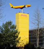 Cologne Bonn Airport, Cologne/Bonn Germany (EDDK) - Airbus A330 large scale model (ca 8x8 m) on pedestal at DHL headquarters at Köln/Bonn airport - by Ingo Warnecke