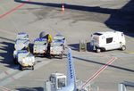 Cologne Bonn Airport - empty baggage train and generator trailer at Köln/Bonn airport - by Ingo Warnecke